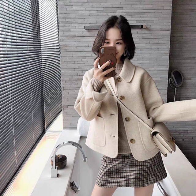 Áo dạ dáng ngắn chất đẹp