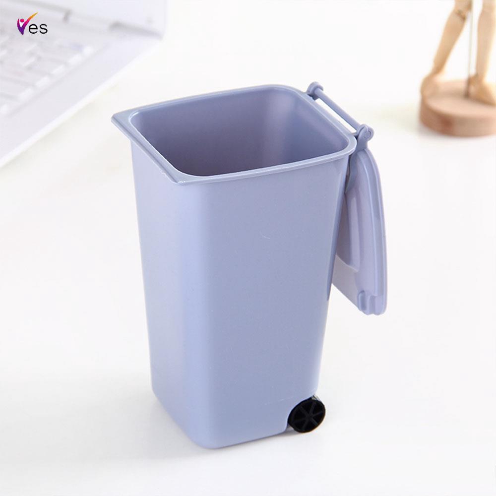 Thùng rác mini thiết kế sáng tạo kích thước 10*8*15.5cm tiện dụng cho bàn làm việc