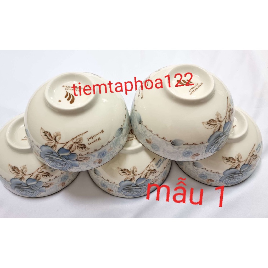 Combo 10 Chén ăn cơm 11.5cm sứ tráng men kiểu dáng sang trọng hiện đại bát sứ