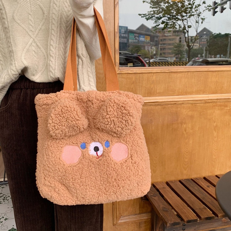 Túi Tote Đeo Vai Cỡ Lớn Hình Thỏ Hoạt Hình Nhồi Bông