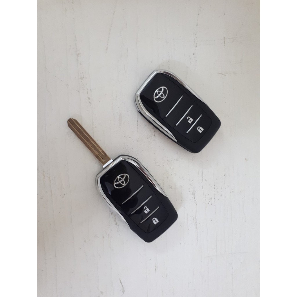 [Vỏ Chìa Khóa Toyota] Vỏ Chìa Khóa Gập 2 Nút Cho Xe Ô Tô Toyota Các Dòng Camry, Yaris, Crolla Altis, Innova và Vios