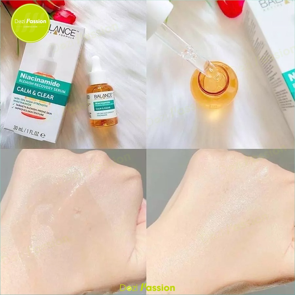 Tinh Chất Serum Balance Màu Xanh Lá, Ngừa Mụn, Mờ Thâm - Balance Active Formula Niacinamide 15% Blemish Recovery 30ml