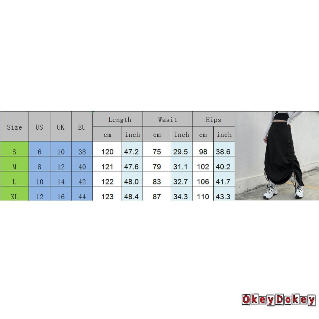 Chân Váy Dài y2k Có Dây Rút Màu Sắc Đơn Giản Thời Trang Mùa Hè Cho Nữ (lỏng lẻo)