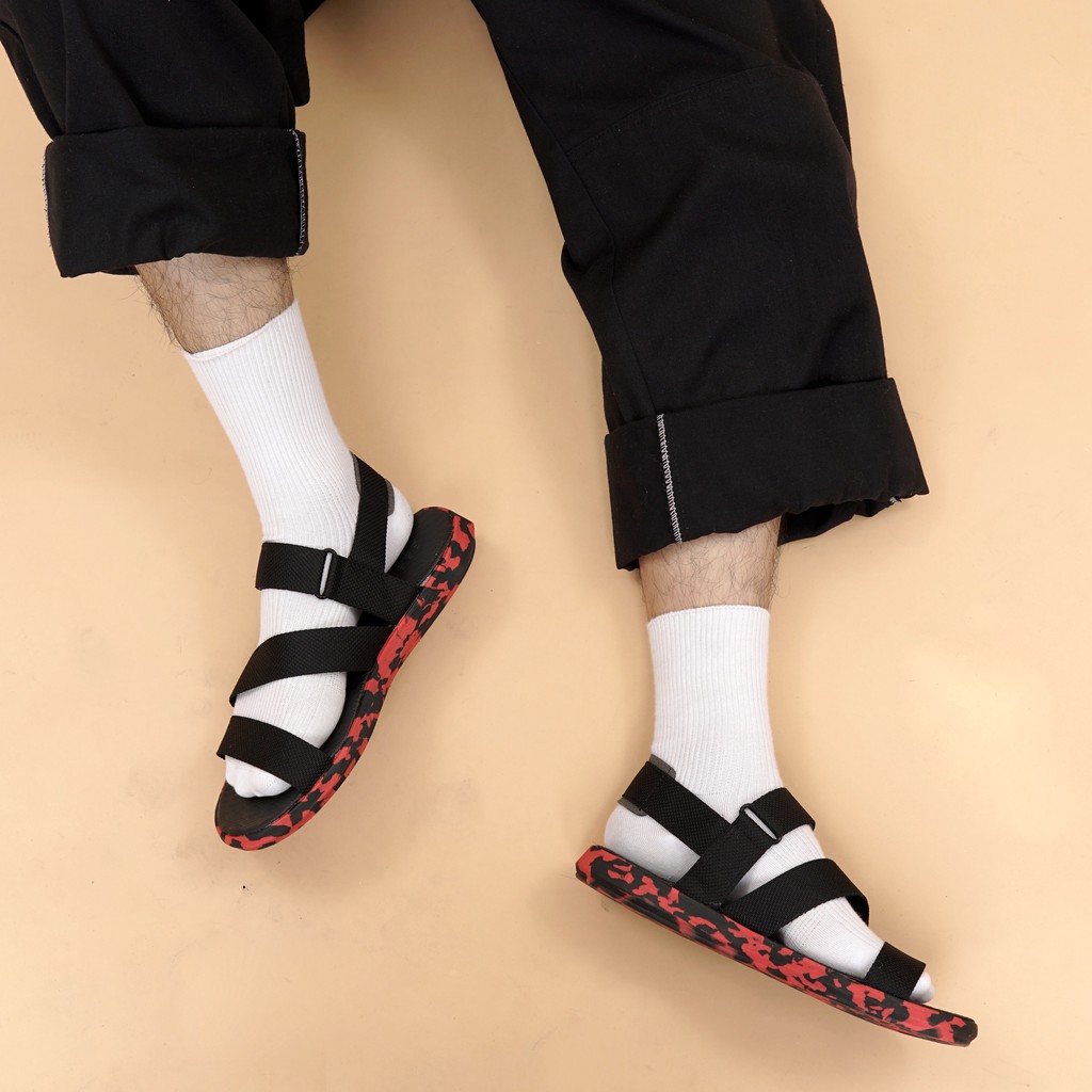 [CHÍNH HÃNG] SANDAL SAADO | CL09 – Red Warrior – Màu Đen Đỏ Camo Rằn Ri | Giày Sandal Nam Nữ Thương Hiệu Mỹ