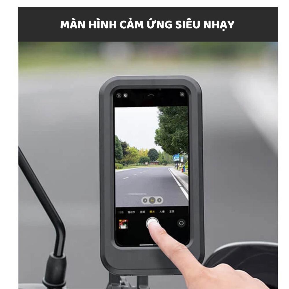 Giá Kẹp, Giá Đỡ Điện Thoại Đi Xe Máy Chống Nước, Cảm Ứng Siêu Nhạy
