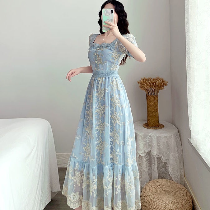 French advanced sense online celebrity ins fashion dress women's summer 2022 new skinny skirt stylish design trend