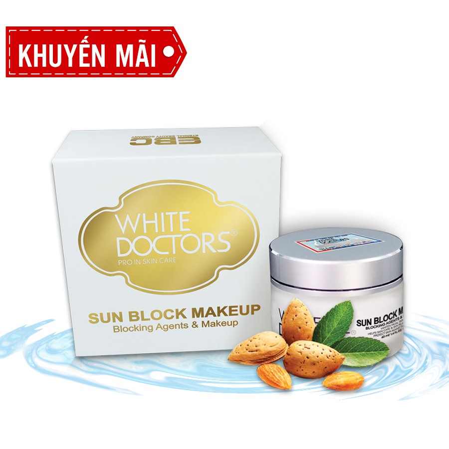 Kem Trang Điểm Trắng Da Mặt Siêu Chống Nắng White Doctors Sun Block Makeup