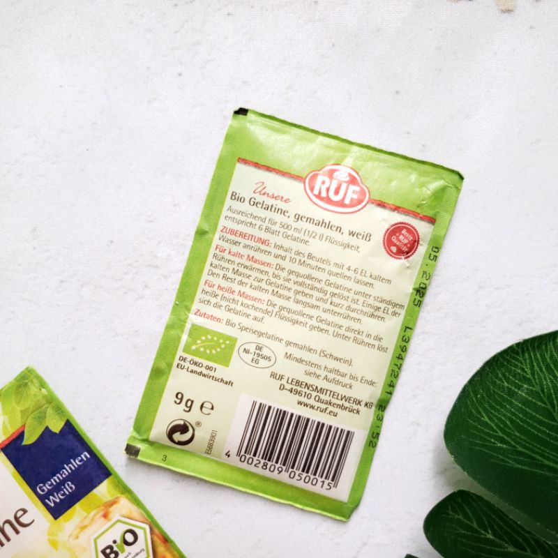 [Mã GROSALEHOT giảm 8% đơn 250K] Gelatin Hữu Cơ Ruf Làm Thạch Rau Câu Kẹo Dẻo Cho Bé 9g [Date 2025] | BigBuy360 - bigbuy360.vn