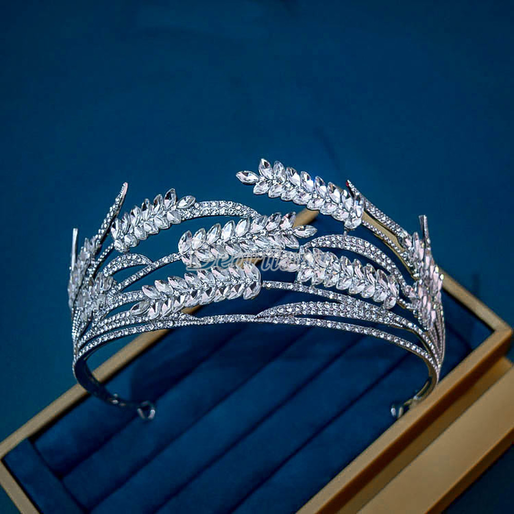 Vương miện tiara phụ kiện tóc công chúa cho cô dâu đám cưới