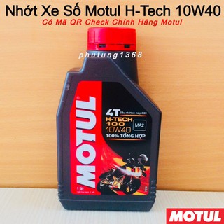 Nhớt MOTUL H-Tech 100 4T 10W40 1 Lít | Nhớt xe số | Nhớt xe máy | Nhớt Motul H Tech