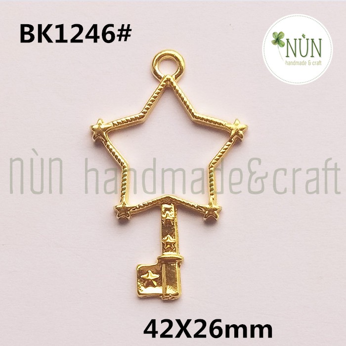 Khung Kim Loại - Charm Kim Loại Chìa Khóa Làm Handmade Resin