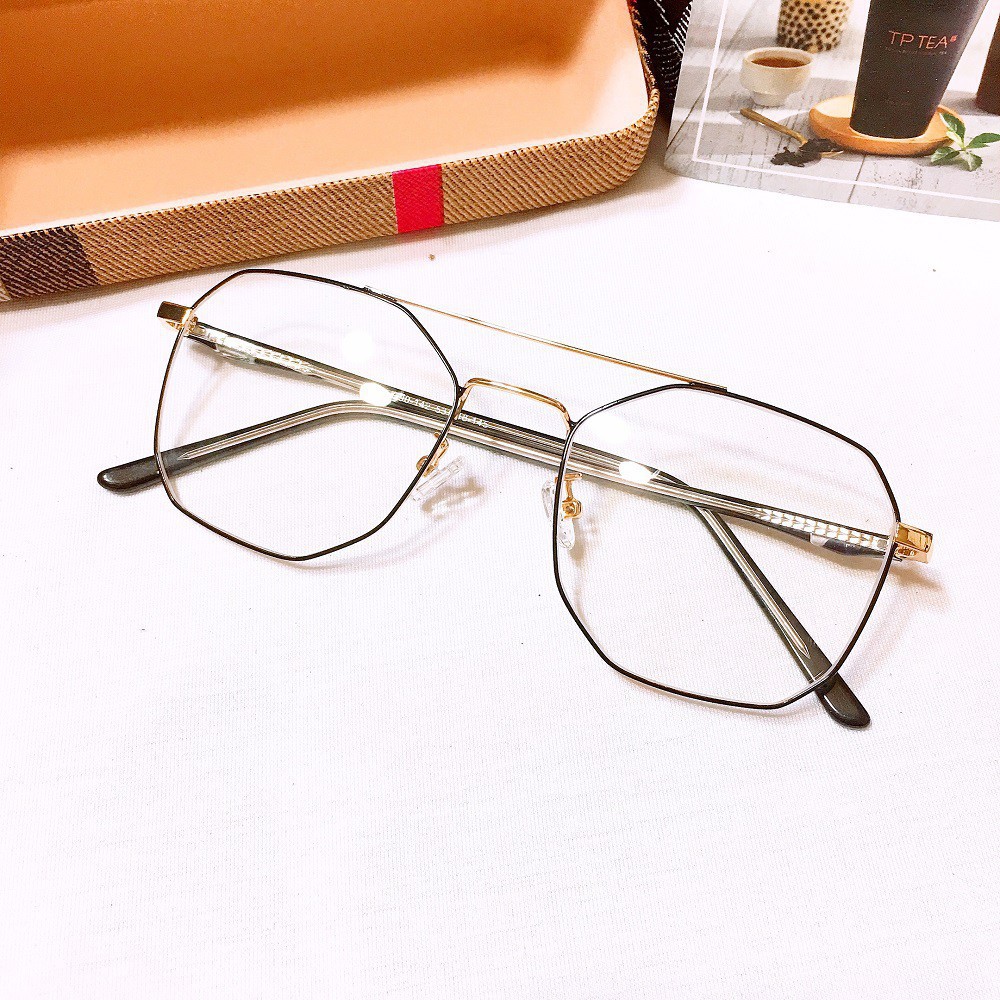 [Gía siêu rẻ] Gọng kính cận kim loại g90-142 đã đeo là XINH -Nhận Cắt Mắt-Tặng kèm hộp+khăn+Chai nước lau kính