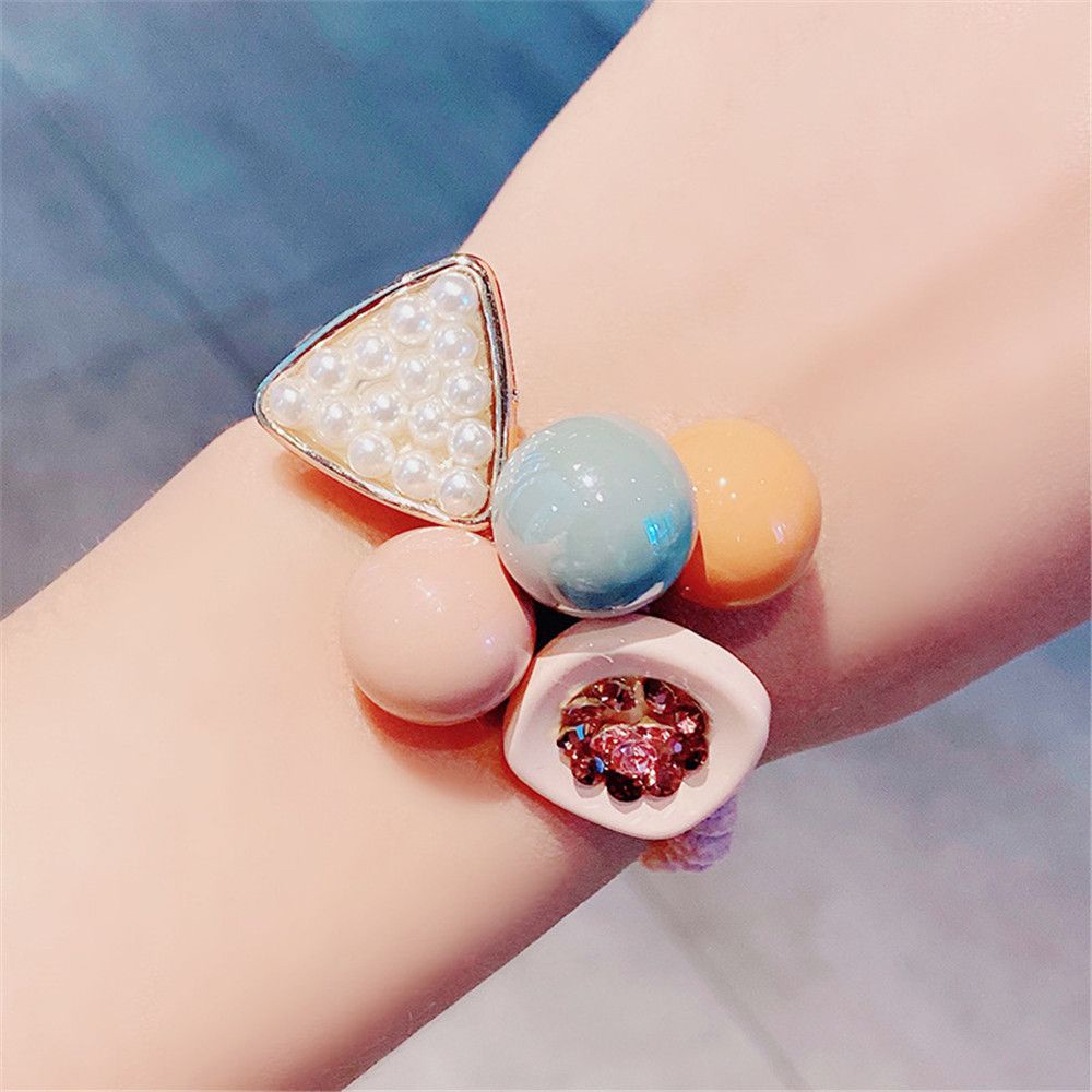 Dây buộc tóc cao su co giãn màu sắc ngọt ngào phong cách Hàn Quốc MIHAN1