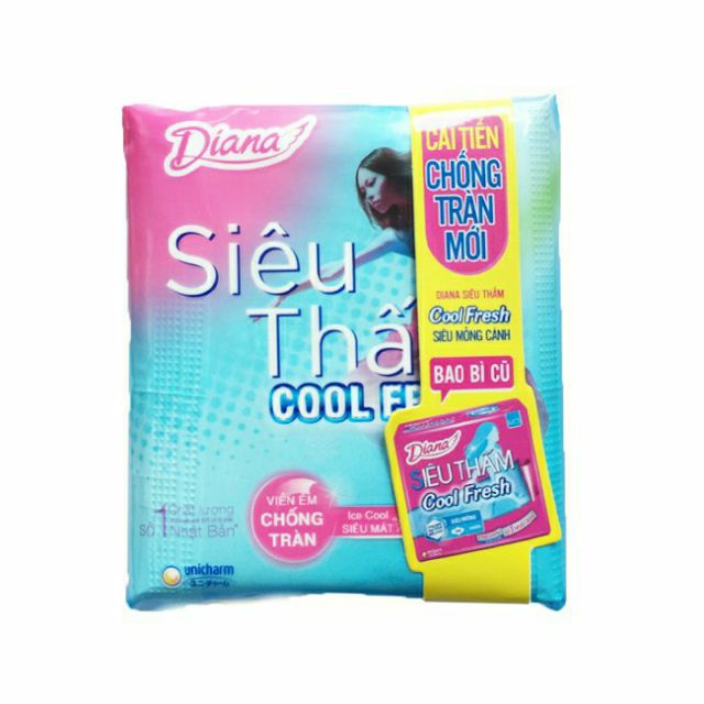 Combo 6 gói Diana siêu thấm siêu mỏng cool fresh