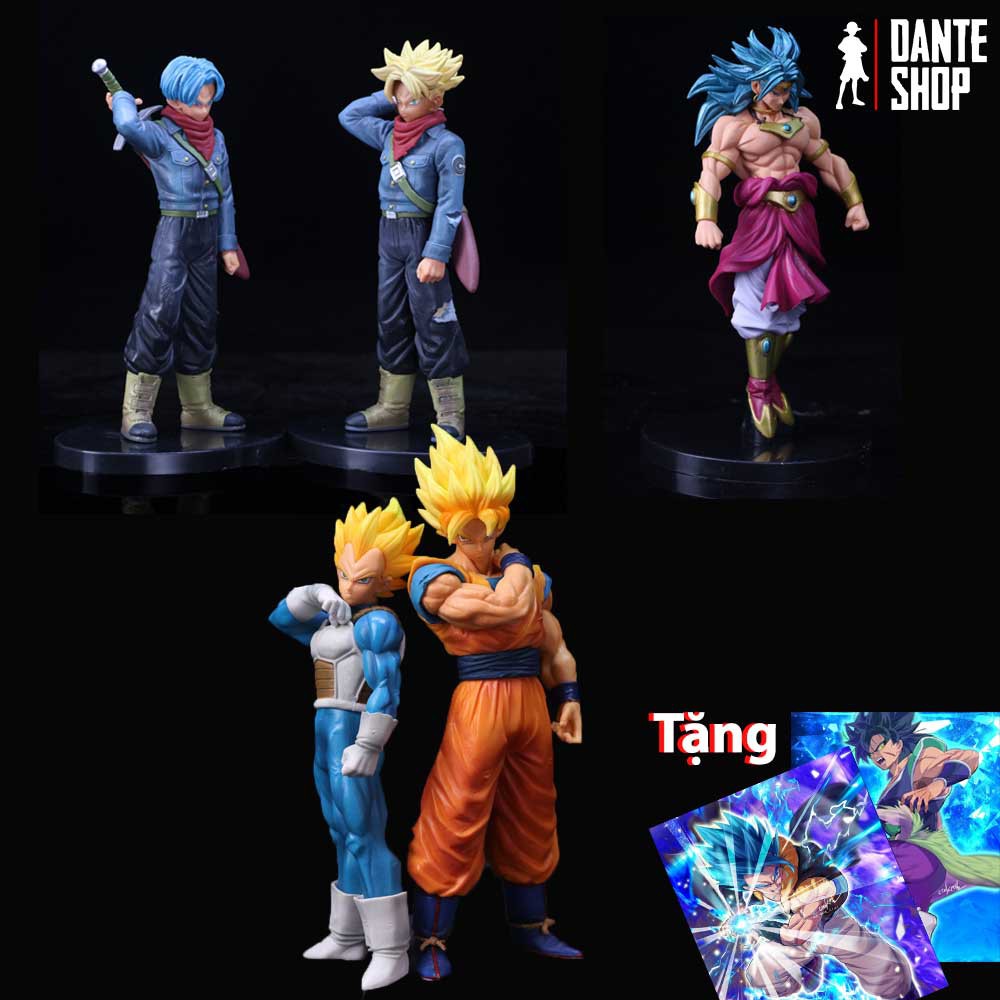 Mô Hình Figure Dragon Ball - Super Son Goku,Vegeta, Trunks, Broly [Tặng Poster] Cao 18-22cm