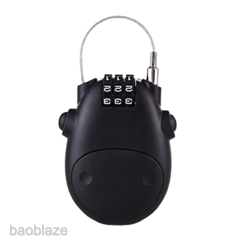 [BAOBLAZE] Universal Helmet 3 Digit Password Code Lock Cable Rope Suitcase Car Bike Safety