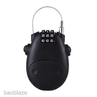 Universal Helmet 3 Digit Password Code Lock Cable Rope Suitcase Car Bike Safety
