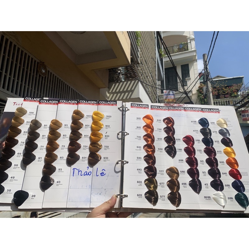 Thuốc nhuộm vàng bạch kim+oxi trợ nhuộm+gang tay
