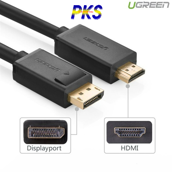 Dây cáp DisplayPort sang HDMI hỗ trợ phân giải 1920x1200 dài 1.5m - 8m UGREEN DP101