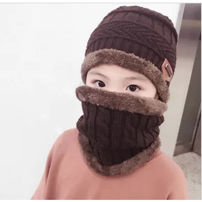 Bộ Nón và khăn choàng cỗ len cho bé từ 5-11t