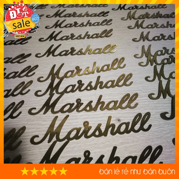 Logo marshall, logo loa marshall chữ inox cắt bằng lazer siêu chuẩn, siêu đẹp [SALE GIÁ RẺ]