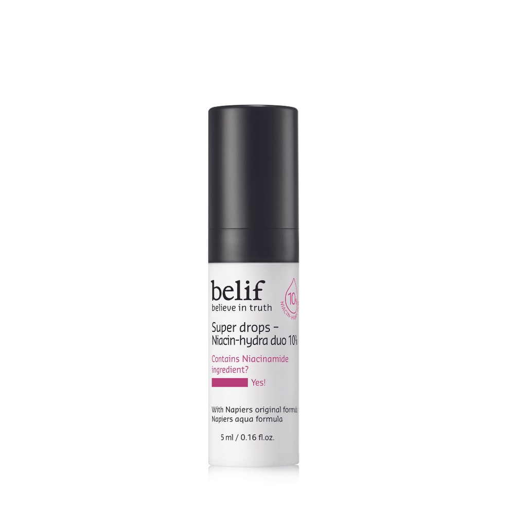Tinh chất dưỡng ẩm và cải thiện lỗ chân lông belif Super Drops Niacin-hydra duo 10% 5ml