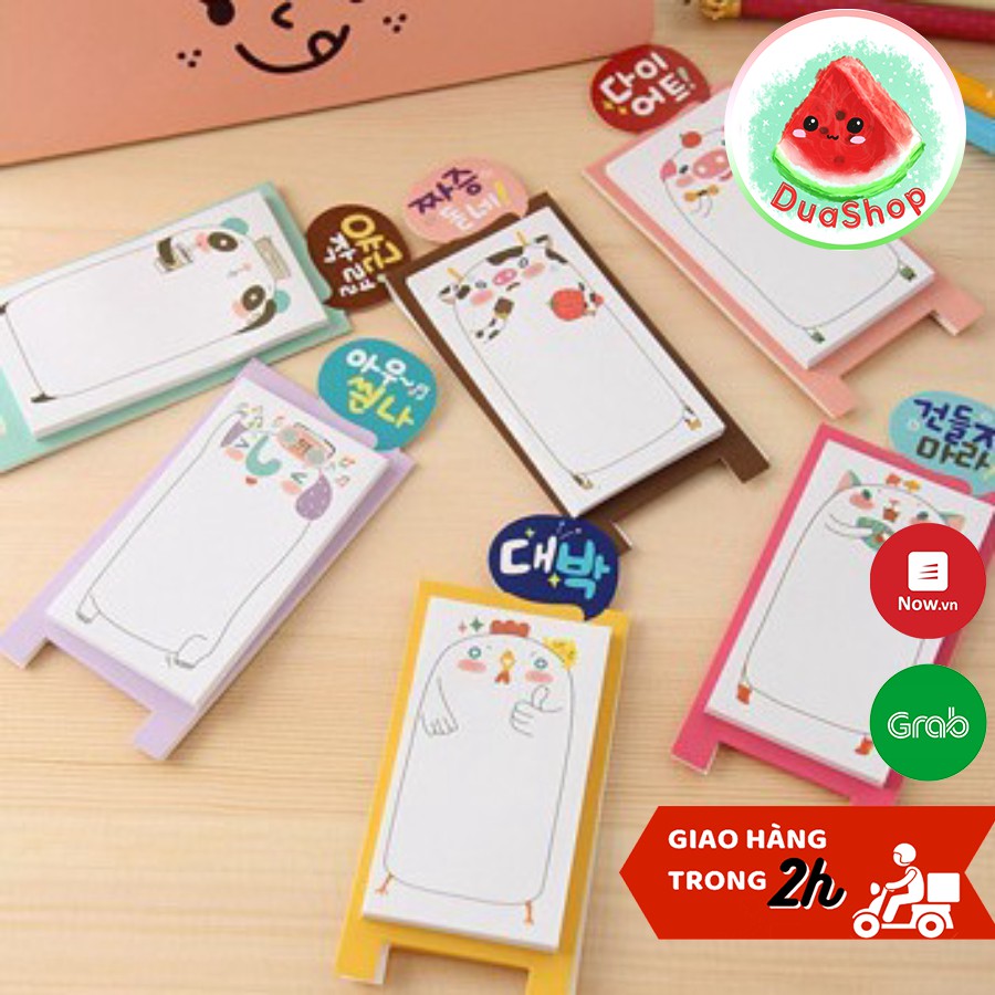 Giấy Note Hàn Quốc13*5.2cm - Tập Giấy Note Hình Chữ Nhật Trang Trí Góc Học Tập Duashop