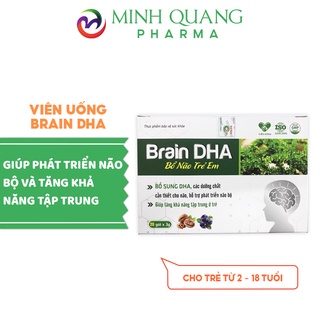 Cốm bổ não BRAIN DHA hỗ trợ phát triển trí não, tăng cường hệ miễn dịch cho trẻ hộp 20 gói