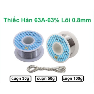 Thiếc hàn 63a-63% 0.8mm mối hàn chắc và bóng cuộn 30g50g100g