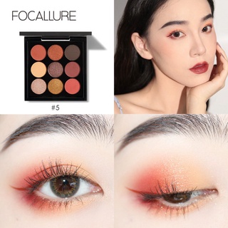  Bảng phấn mắt FOCALLURE 9 màu lì và ánh nhũ 80g 