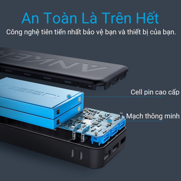 Pin sạc dự phòng ANKER PowerCore Elite 20000mAh -Sạc dự phòng Anker A1273 -  Bảo hành 18 tháng Hàng chính hãng