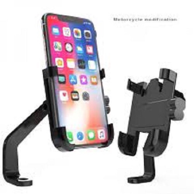KẸP ĐIỆN THOẠI XE MÁY C2 KIM LOẠI CHẮC CHẮN CÓ CỔNG USB SẠC ĐIỆN THOẠI VÀ KG SẠC