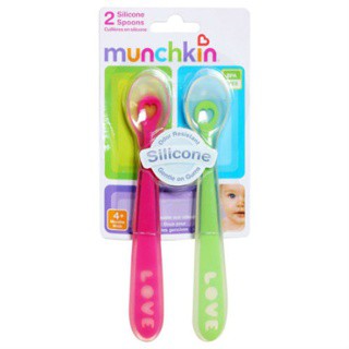 Bộ 2 thìa silicon Munchkin 27106 (Silicone Spoons - 2pk)