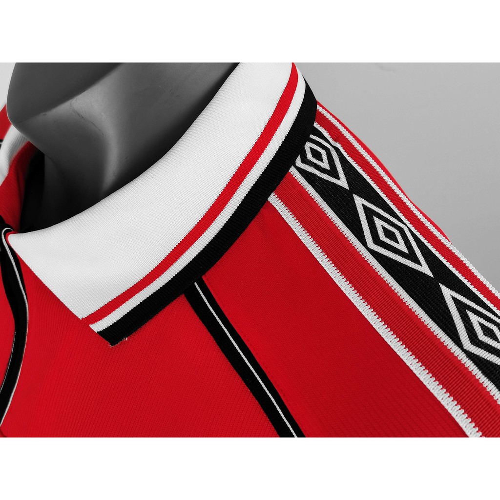 Áo Thun Đá Banh Màu Đỏ Số 98-99 MU Phong Cách Retro