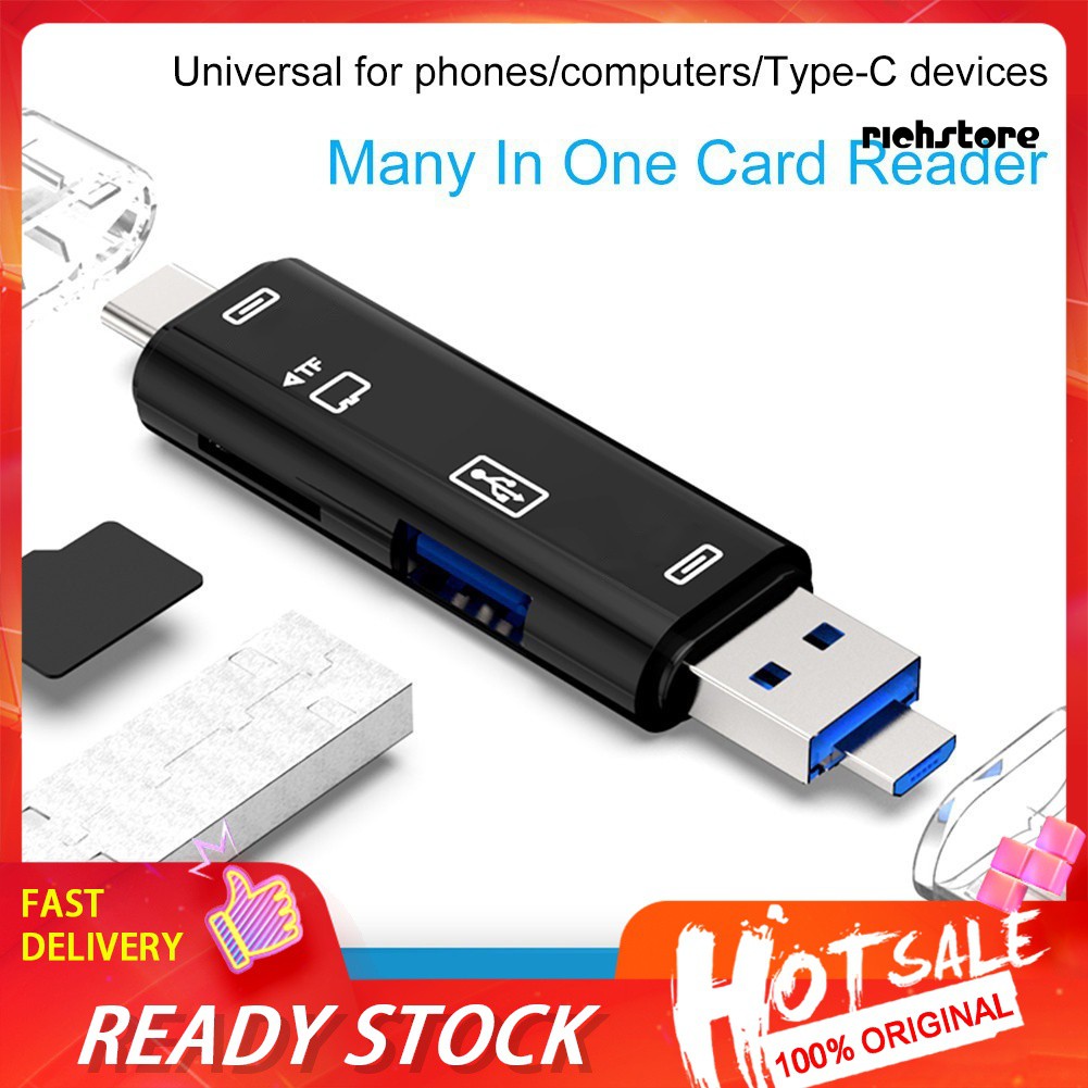 Đầu Đọc Thẻ Nhớ Đa Năng Cổng Micro Usb 2.0 Type-c Tf