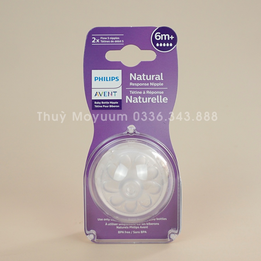 Núm ti Avent Natural số 1, 2, 3, 4, 5 mẫu mới chính hãng