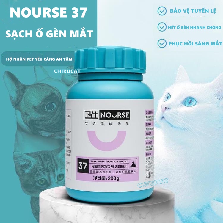 Nourse 37 Viên Nhai Sạch Ố Gèn Chảy Nước Mắt Hộp 400 Viên