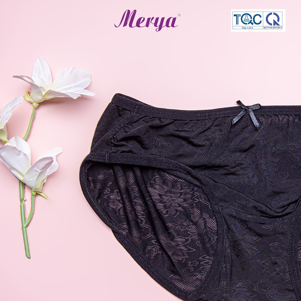 Quần lót cotton nữ hoa lụa Merya B017 siêu mỏng mềm mại,viền êm ái chất lượng tốt