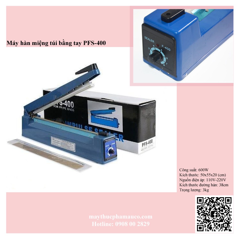 Máy hàn túi dập tay SF-400 (PFS-400)