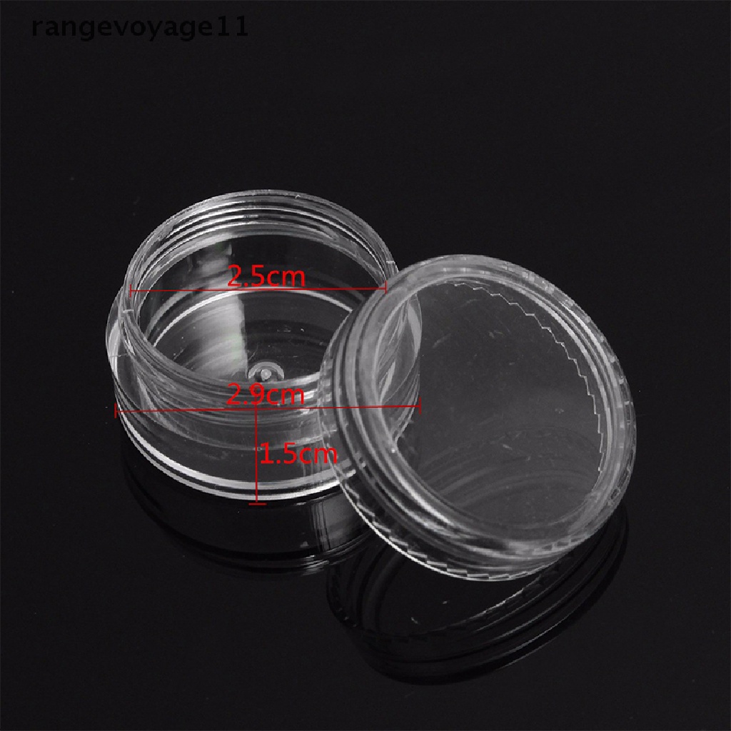 Set 50 Lọ Trong Suốt Mini Đựng Kem Trang Trí Móng Tay