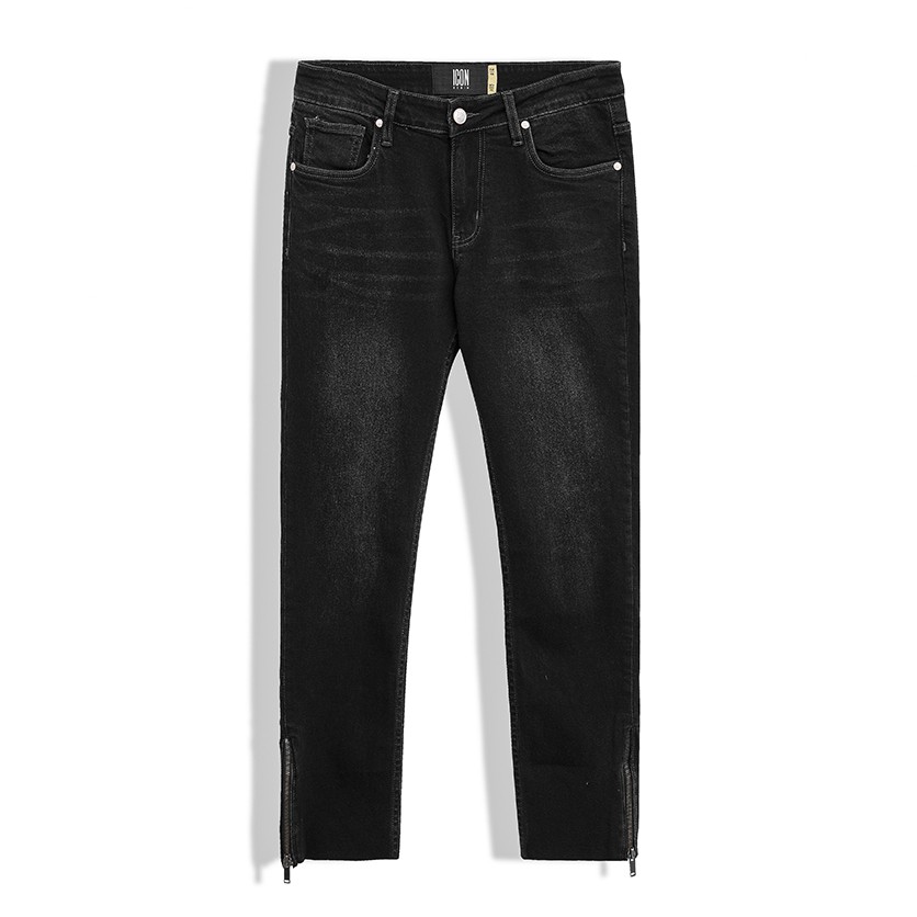 Quần Jean Nam ICON DENIM Dáng Skinny Wash Phối Khóa Zip Ống Chân | BigBuy360 - bigbuy360.vn