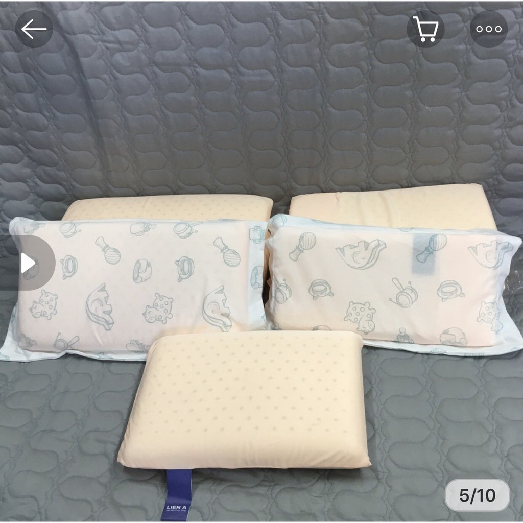 Gối Cao Su Oval Liên Á người lớn 100% cao su thiên nhiên êm ái, mềm mại