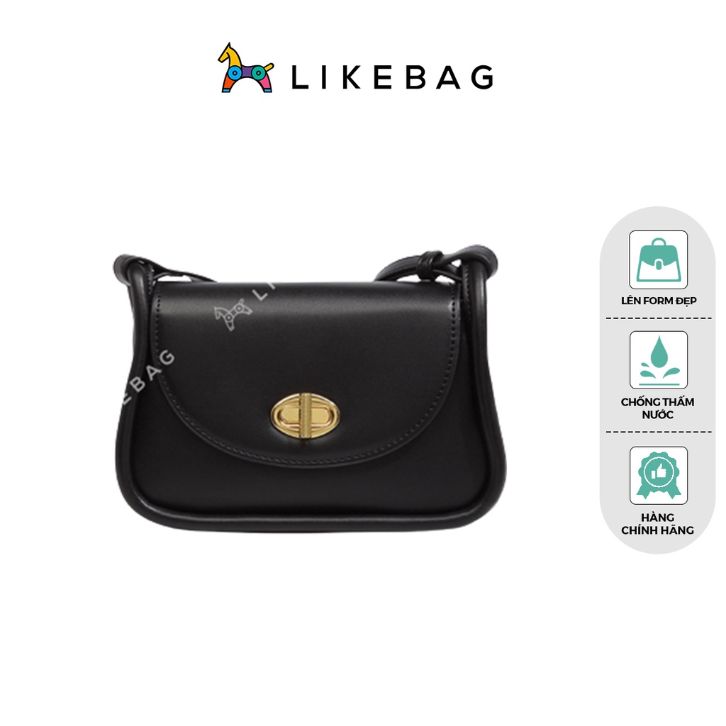 Túi đeo chéo, kẹp nách LIKEBAG khóa chữ thập sang trọng chính hãng 219XK6816 - LIBAGI