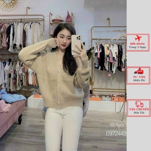 Áo khoác cardigan len nữ thu đông công sở ulzzang Hàn Quốc