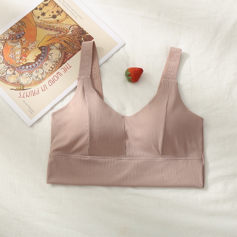 Áo Bra  Su Đúc Thun Lạnh Tập Thể Thao Yoga Dáng Trơn 2 Dây Co Giãn 4 Chiều Có Mút Đệm Ngực Minhduongct
