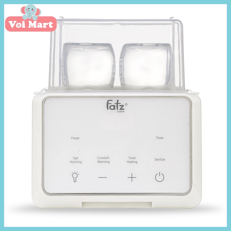 MÁY HÂM SỮA TIỆT TRÙNG 2 BÌNH ĐIỆN TỬ FATZ BABY - DUO 3 PLUS - FB3094TK BẢO HÀNH CHÍNH HÃNG 12 THÁNG