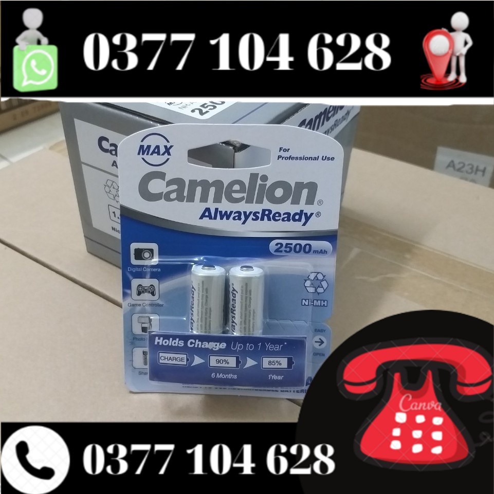 Pin sạc AA, AAA Camelion 1100,2300, 2500, 2700, D900 mAh 1.2V (1 vỉ 2 viên)