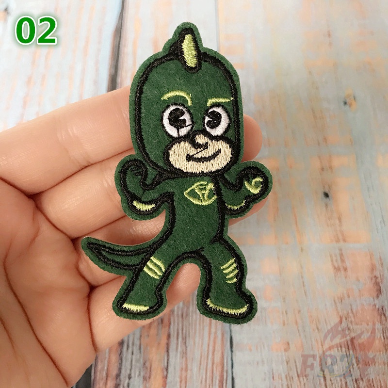 ☸ Đồng Hồ Đeo Tay P.J P.J Chất Lượng Cao Mặt Nạ Hoạt Hình Xinh Xắn Chất Lượng ☸ 1 Miếng Dán Ủi Quần Áo Hình Catboy Gekko Owlette