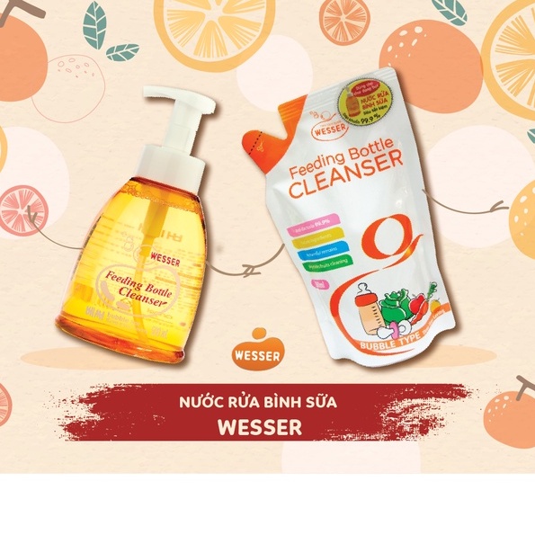 Nước rửa bình sữa cao cấp Wesser 500ml