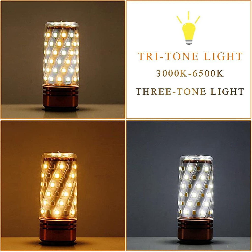 Super Bright Led Energy Saving Bulb / E14 E27 Screw Mouth Three-Color Dimming Halogen Light